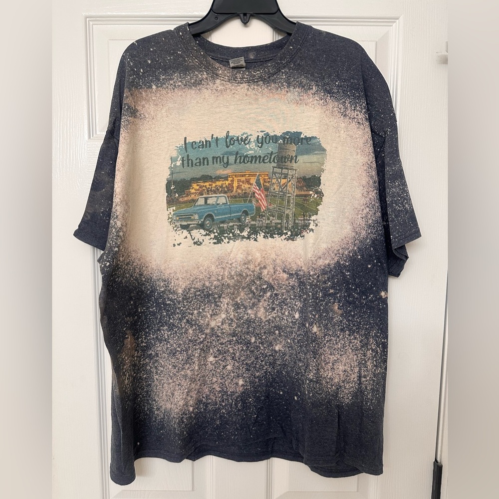 Morgan Wallen More than my hometown Bleached tshirt-2XL